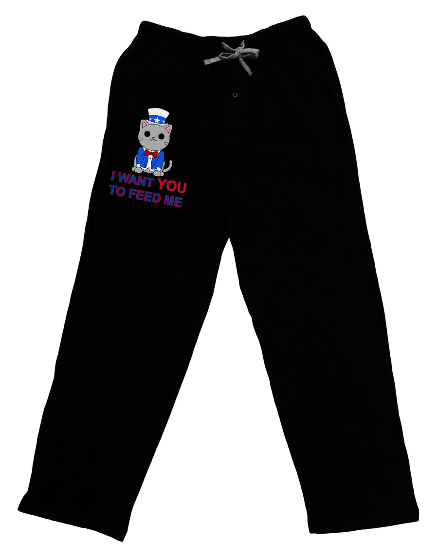 Patriotic Cat I Want You Adult Lounge Pants by TooLoud-Lounge Pants-TooLoud-Black-Small-Davson Sales