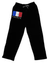 French Flag - France Text Distressed Adult Lounge Shorts - Red or Black by TooLoud-Lounge Shorts-TooLoud-Black-Small-Davson Sales