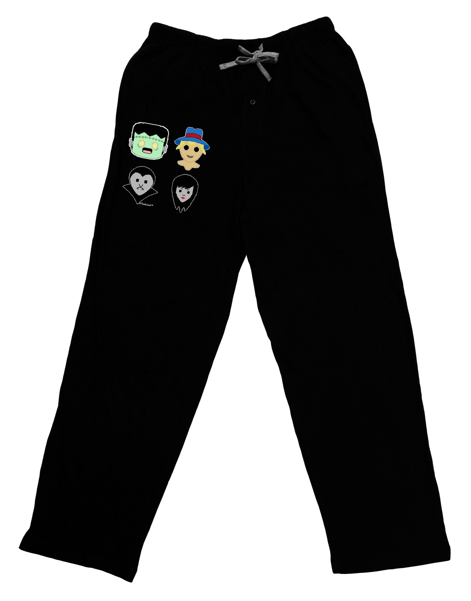 Cute Pixel Monsters Adult Lounge Pants-Lounge Pants-TooLoud-Black-Small-Davson Sales