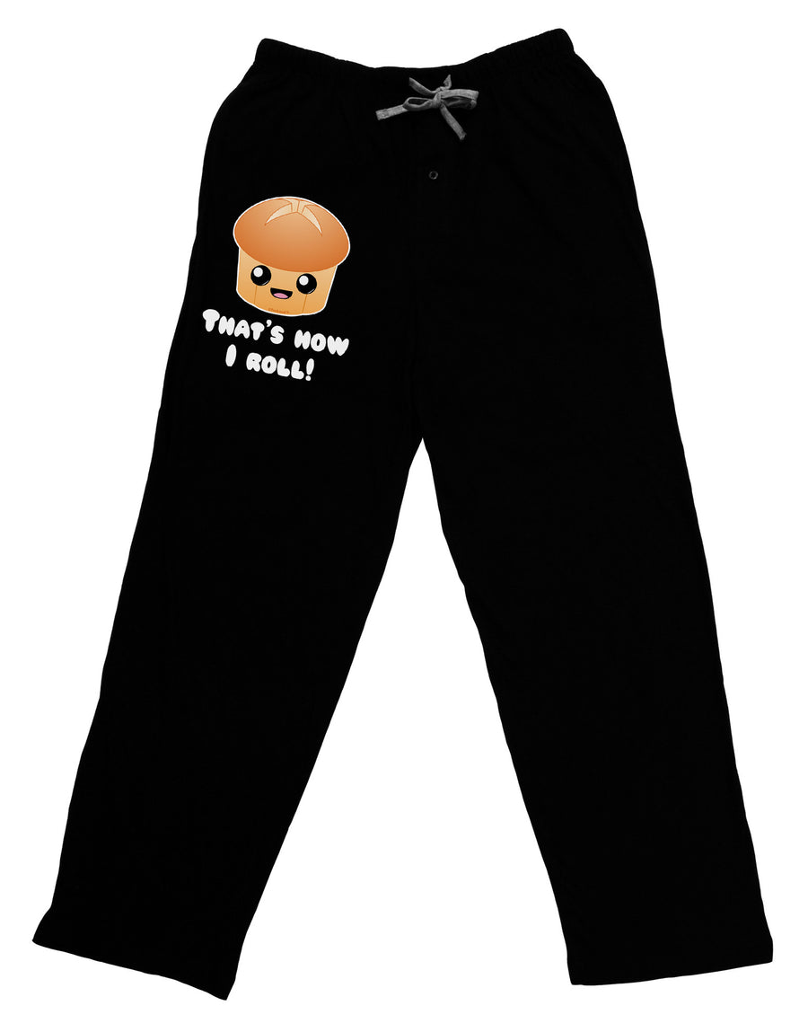 How I Roll Cute Roll Adult Lounge Pants-Lounge Pants-TooLoud-Black-Small-Davson Sales