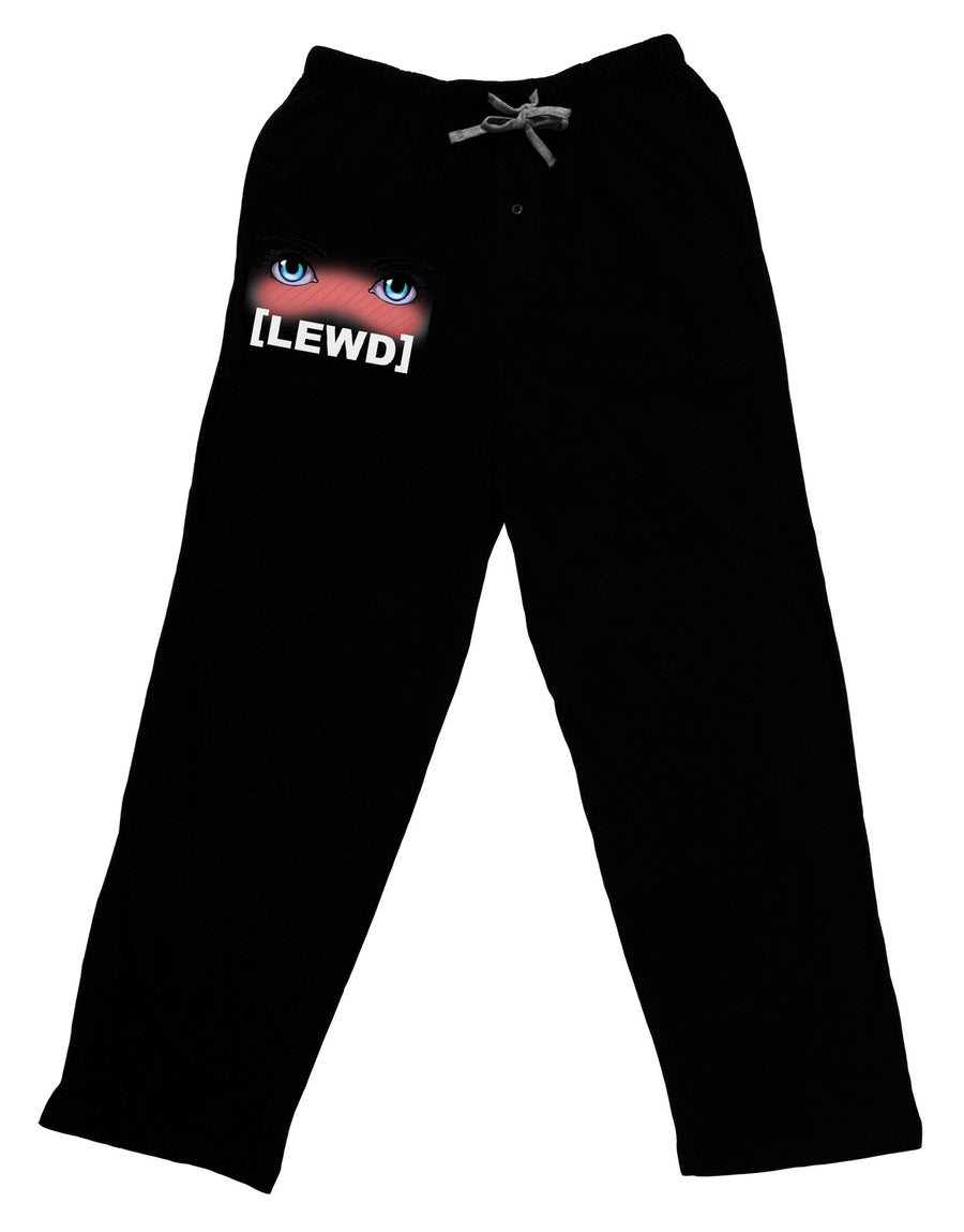 Blushing Anime Eyes Lewd Adult Lounge Pants-Lounge Pants-TooLoud-Black-2XL-Davson Sales