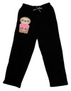 Cute Valentine Sloth Holding Heart Adult Lounge Pants - Black by TooLoud