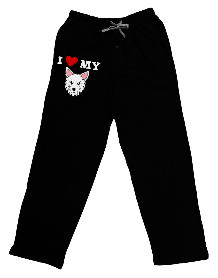 I Heart My - Cute Westie Dog Adult Lounge Pants - Black by TooLoud-Lounge Pants-TooLoud-Black-Small-Davson Sales