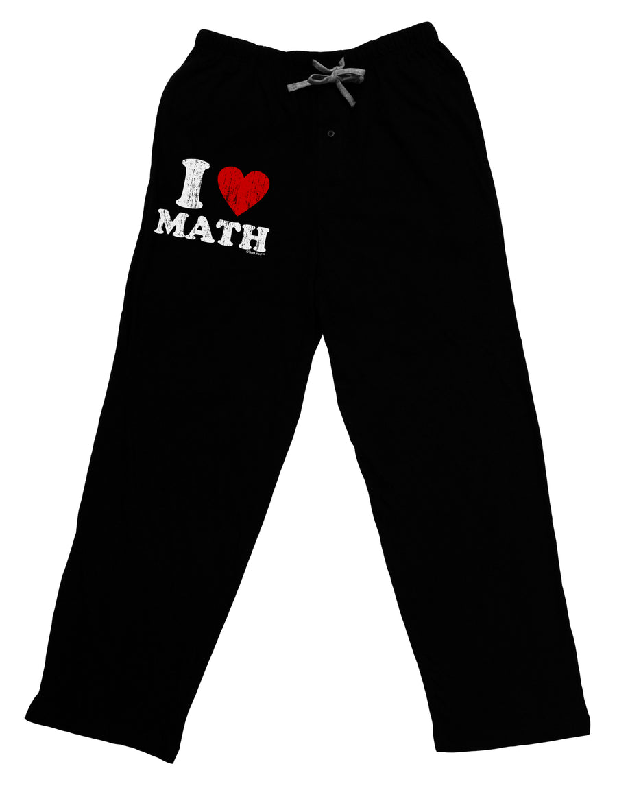 I Heart Math Distressed Adult Lounge Pants by TooLoud-Wall Clock-TooLoud-Black-Small-Davson Sales