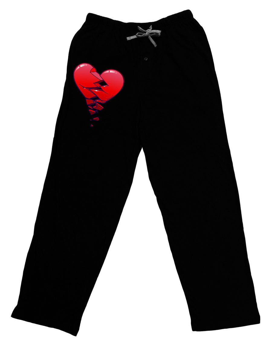 Crumbling Broken Heart Adult Lounge Pants by-Lounge Pants-TooLoud-Black-Small-Davson Sales