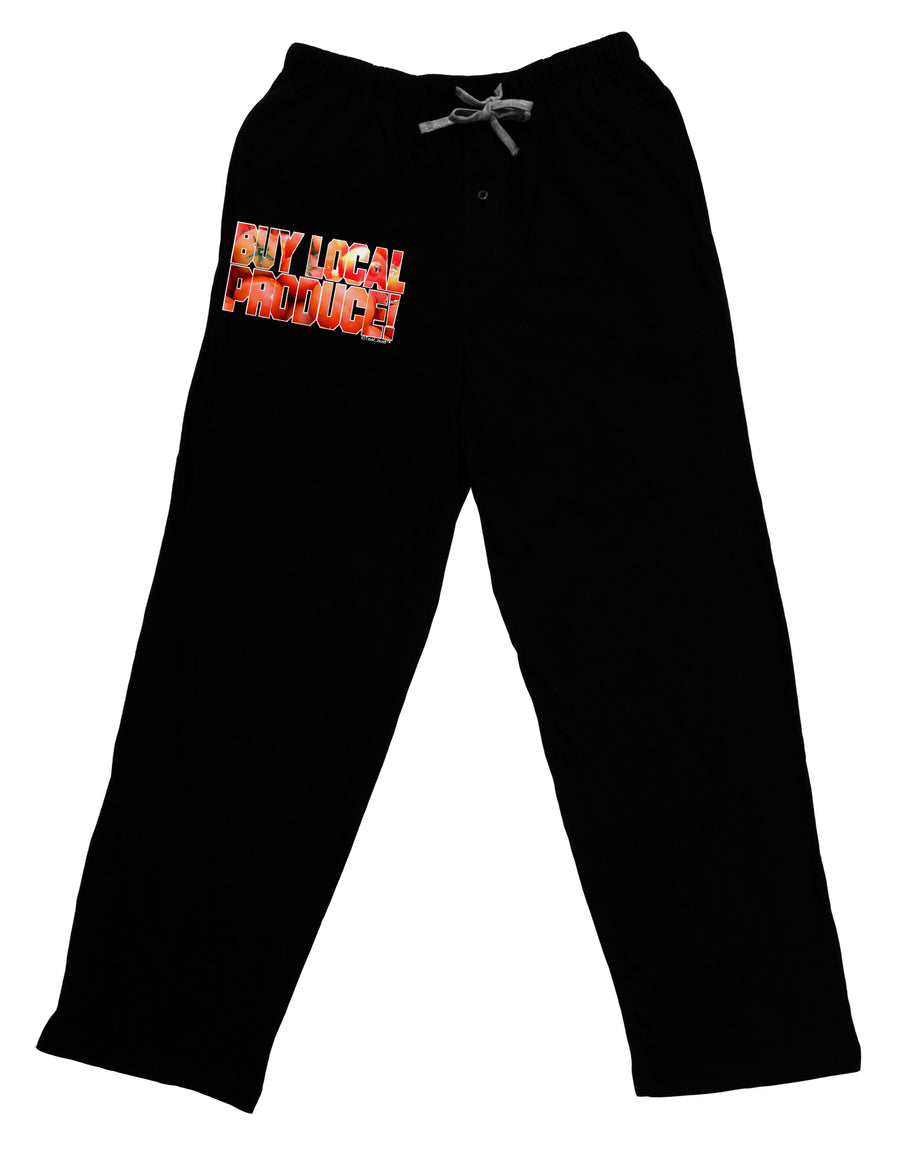 Buy Local Produce Tomatoes Text Adult Lounge Pants-Lounge Pants-TooLoud-Black-Small-Davson Sales