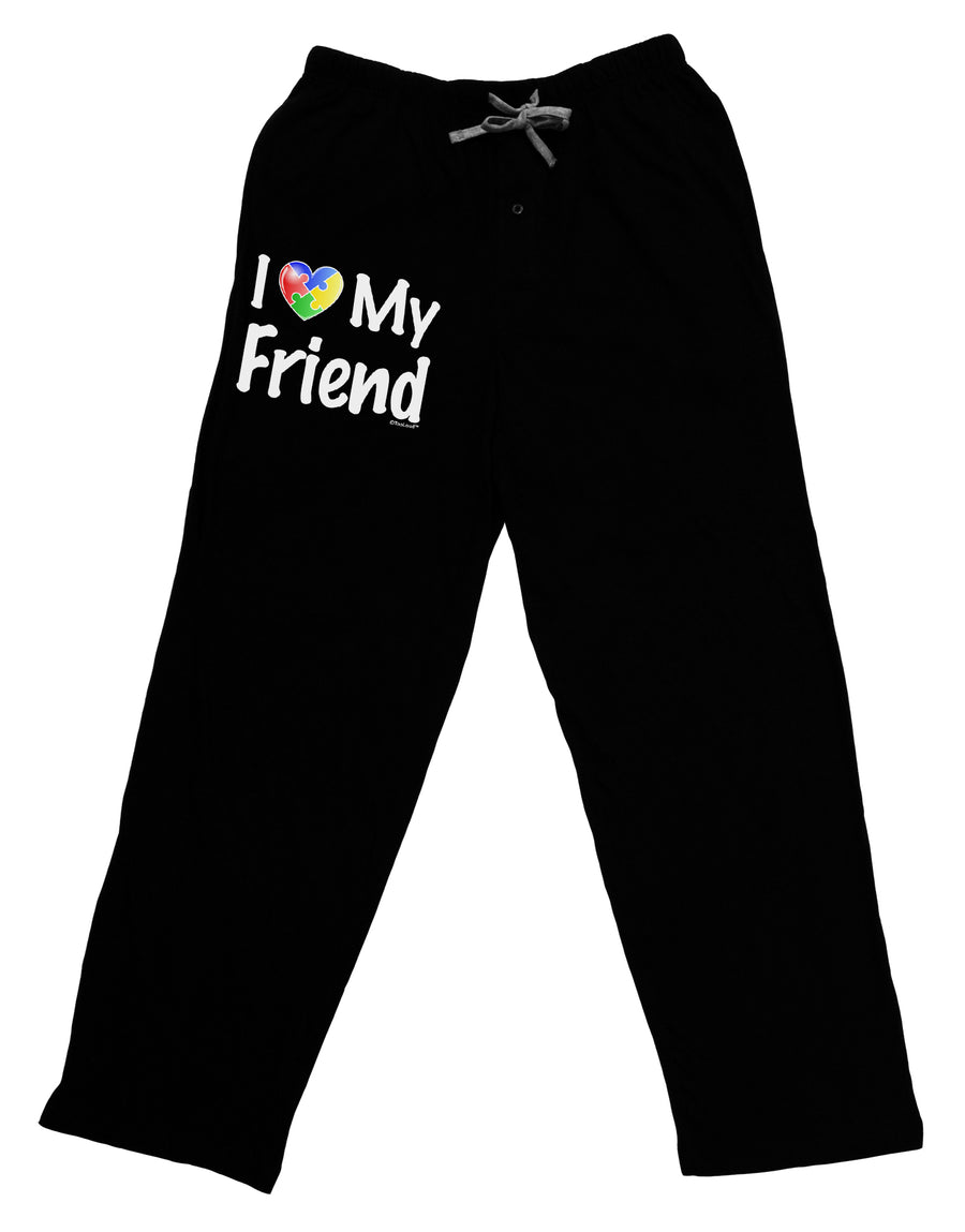 I Heart My Friend - Autism Awareness Adult Lounge Pants by TooLoud-Lounge Pants-TooLoud-Black-Small-Davson Sales