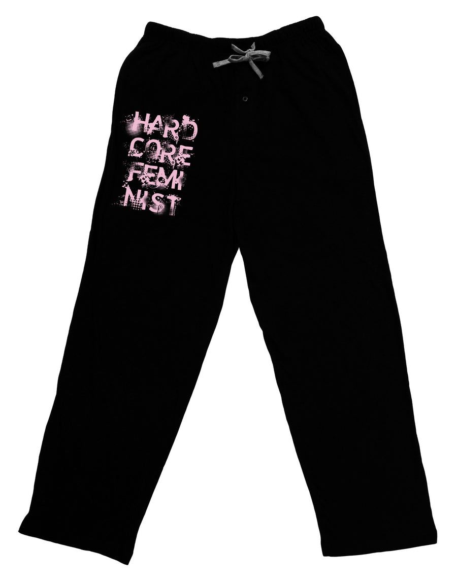 Hardcore Feminist - Pink Adult Lounge Pants-Lounge Pants-TooLoud-Black-Small-Davson Sales