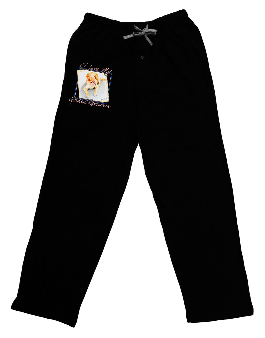 I Love My Golden Retriever Relaxed Adult Lounge Pants-Lounge Pants-TooLoud-Black-Small-Davson Sales