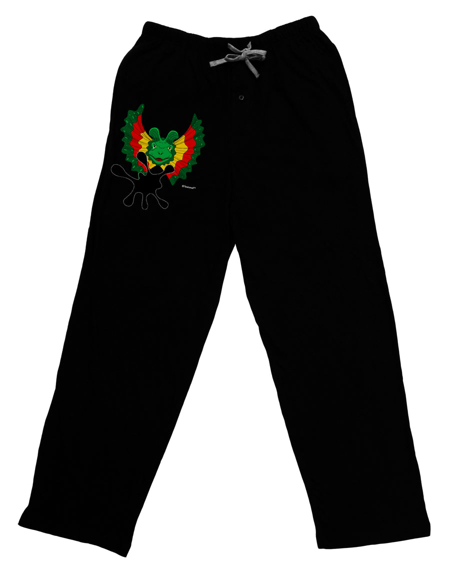 Dilophosaurus Design - Spit Adult Lounge Pants - Black by TooLoud-Lounge Pants-TooLoud-Black-Small-Davson Sales