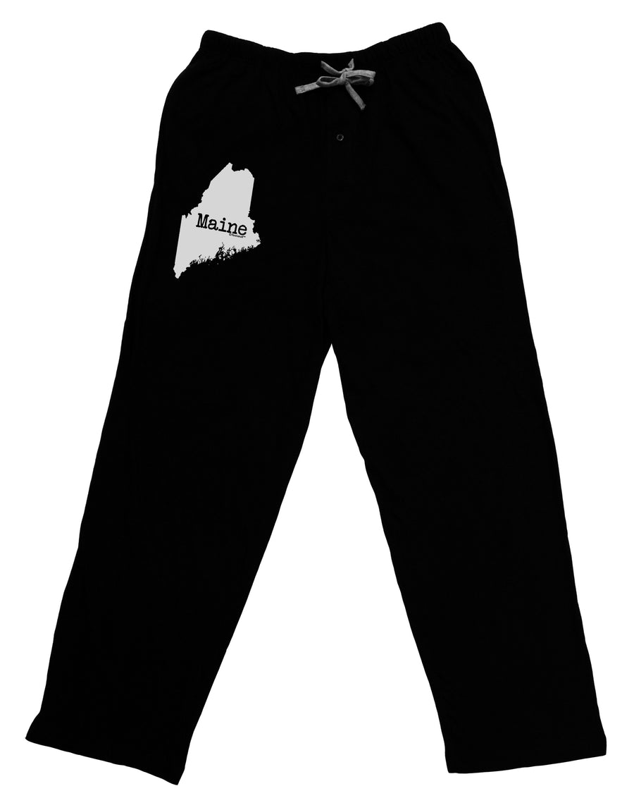 Maine - United States Shape Adult Lounge Pants - Black by TooLoud-Lounge Pants-TooLoud-Black-Small-Davson Sales