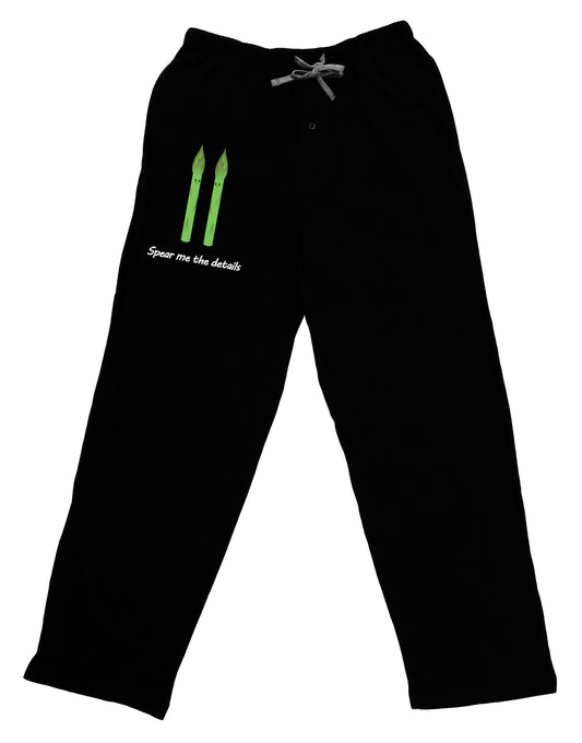 Asparagus - Spear Me the Details Adult Lounge Pants - Black-Lounge Pants-TooLoud-Black-Small-Davson Sales