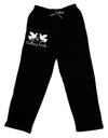 Four Calling Birds Text Adult Lounge Pants-Lounge Pants-TooLoud-Black-Small-Davson Sales