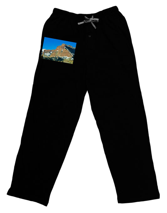 Colorado Snowy Mountains Relaxed Adult Lounge Pants-Lounge Pants-TooLoud-Black-Small-Davson Sales