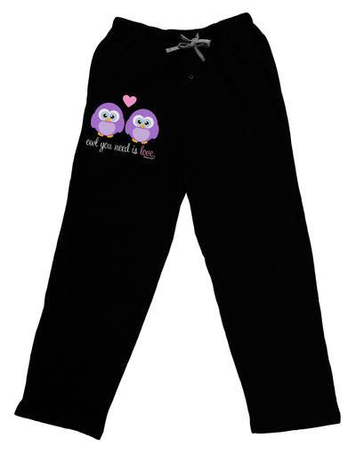 Owl You Need Is Love - Purple Owls Adult Lounge Shorts - Red or Black by TooLoud-Lounge Shorts-TooLoud-Black-Small-Davson Sales