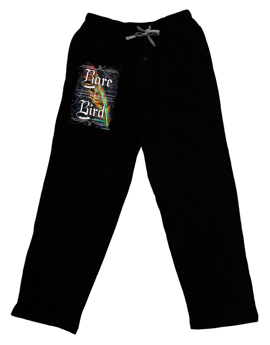 Rare Bird - Colorful Feather Adult Lounge Pants-Lounge Pants-TooLoud-Black-Small-Davson Sales