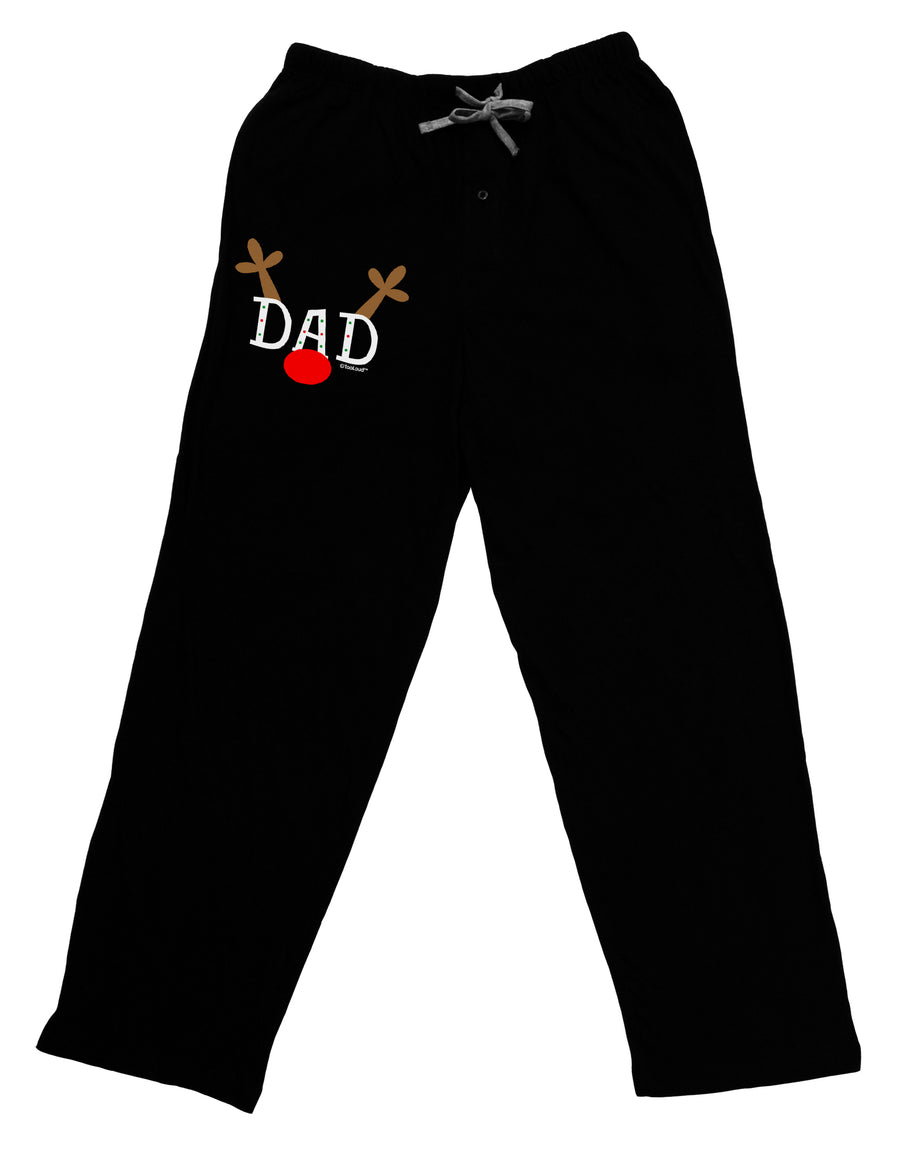 Matching Family Christmas Design - Reindeer - Dad Adult Lounge Pants - Black by TooLoud