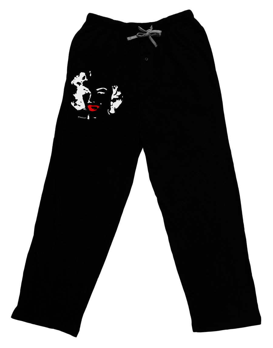 Marilyn Monroe Cutout Design Red Lips Adult Lounge Pants - Black by TooLoud-Lounge Pants-TooLoud-Black-Small-Davson Sales