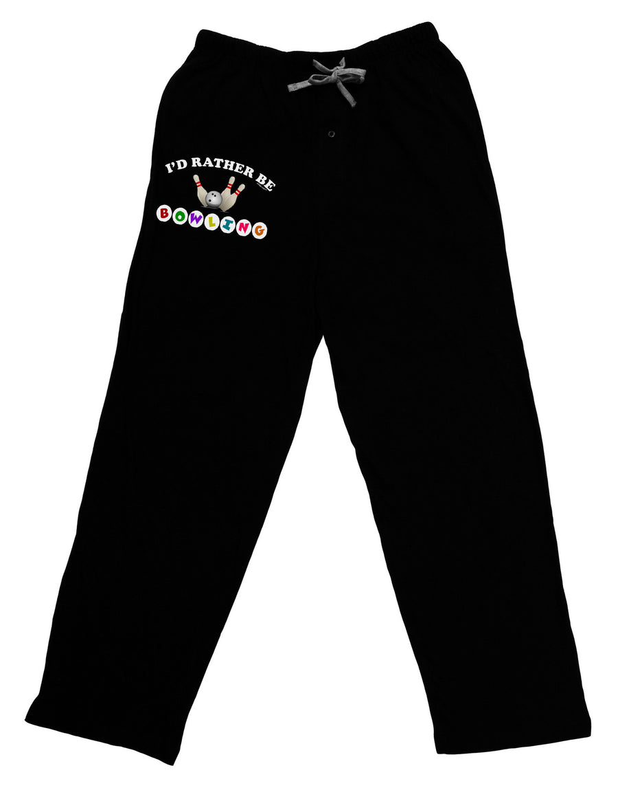 I'd Rather Be Bowling Adult Lounge Pants-Lounge Pants-TooLoud-Black-Small-Davson Sales