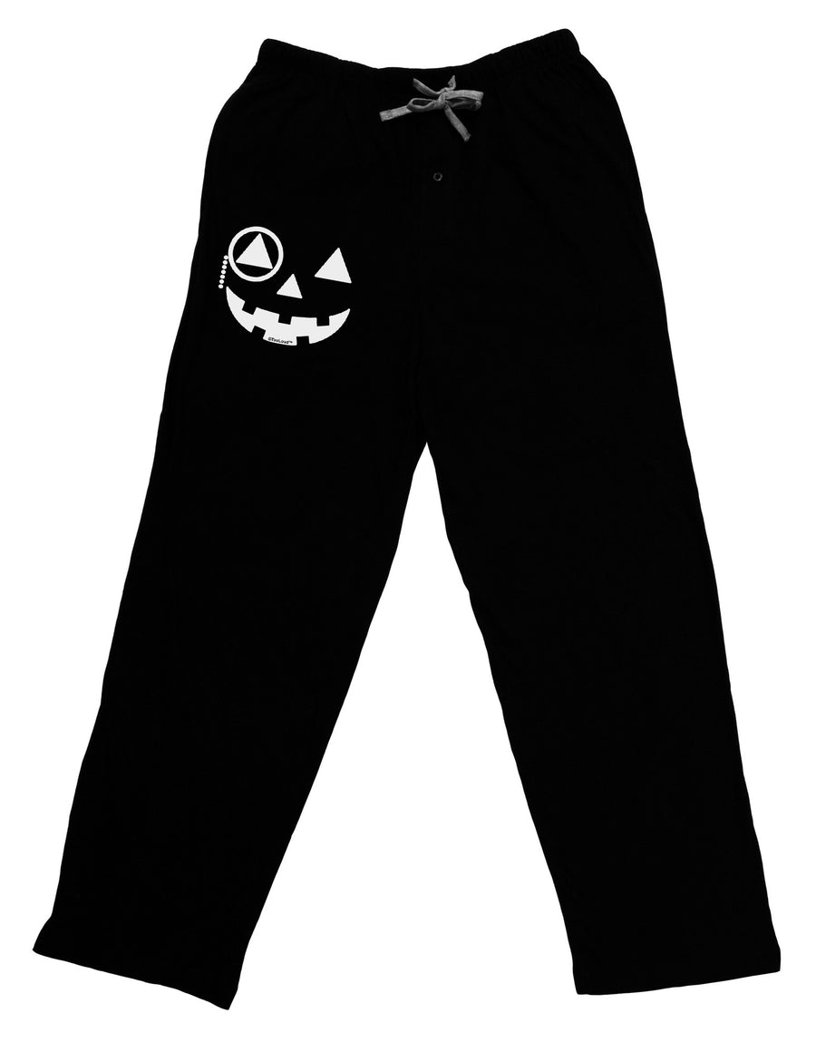 Monocle Jack-o-Lantern B-W Adult Lounge Pants-Lounge Pants-TooLoud-Black-Small-Davson Sales