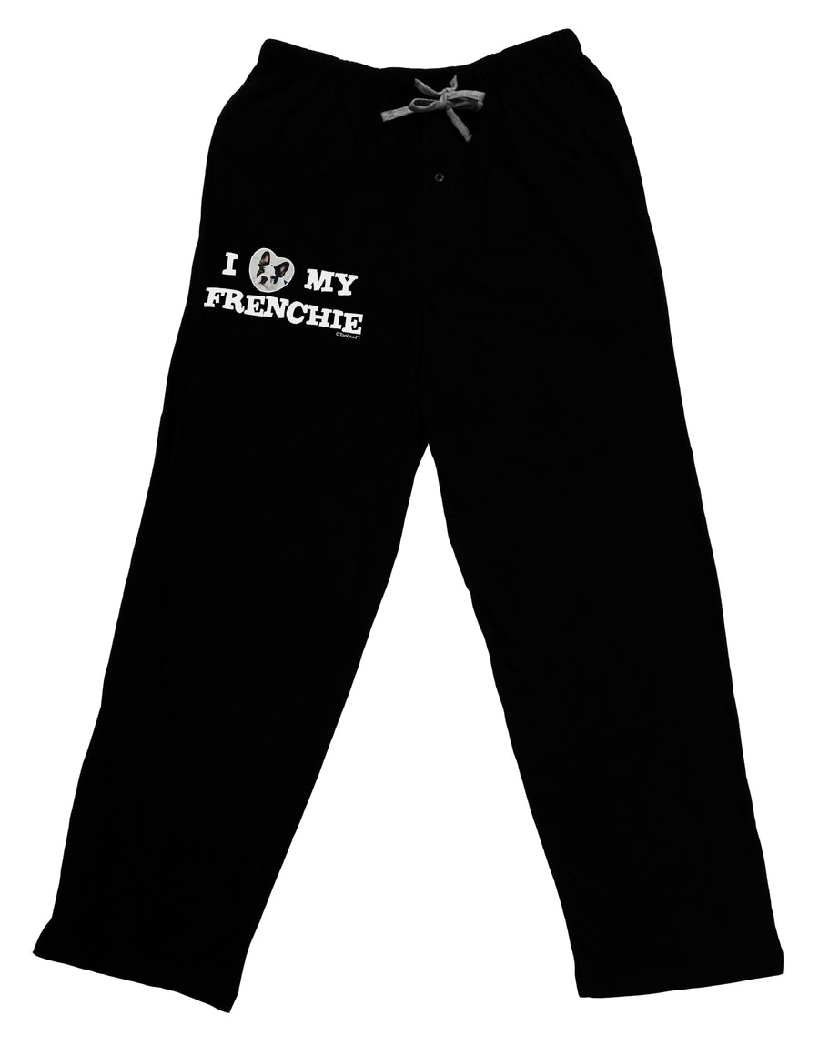 I Heart My Frenchie Adult Lounge Pants - Black by TooLoud-Lounge Pants-TooLoud-Black-Small-Davson Sales