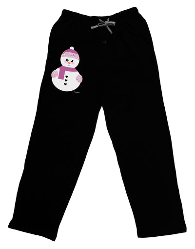 Cute Girl Snowman - Christmas Adult Lounge Shorts - Red or Black by TooLoud-Lounge Shorts-TooLoud-Black-Small-Davson Sales