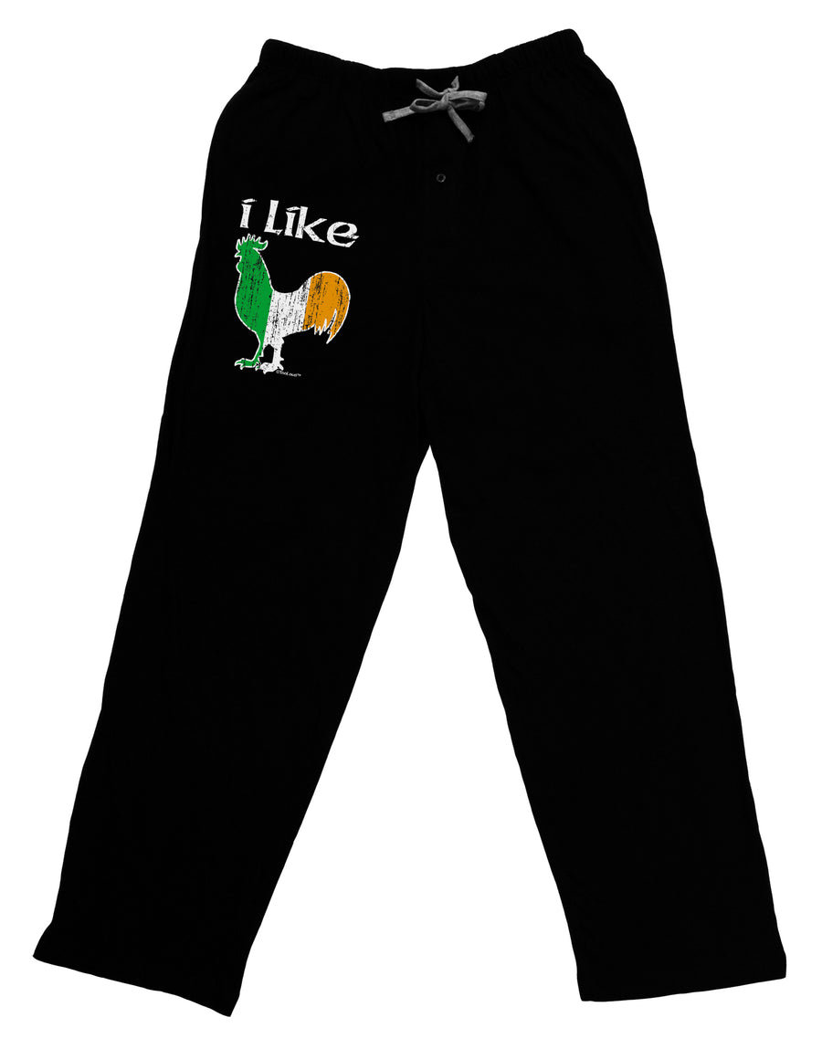 I Like Irish Rooster Silhouette Adult Lounge Pants - Black by TooLoud-Lounge Pants-TooLoud-Black-Small-Davson Sales