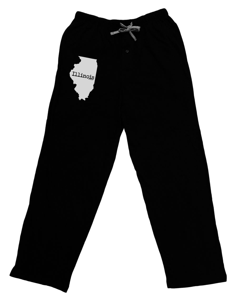 Illinois - United States Shape Adult Lounge Pants - Black by TooLoud-Lounge Pants-TooLoud-Black-Small-Davson Sales