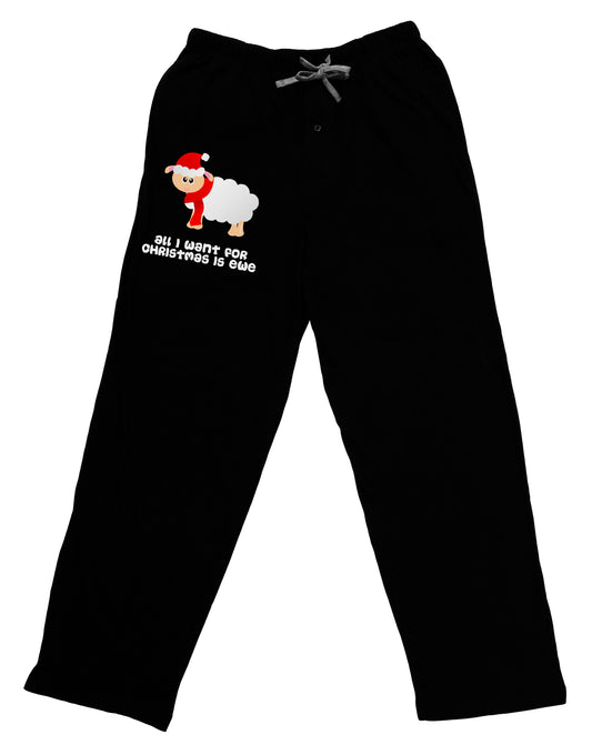 All I Want For Christmas Is Ewe Sheep Adult Lounge Pants - Black-Lounge Pants-TooLoud-Black-Small-Davson Sales