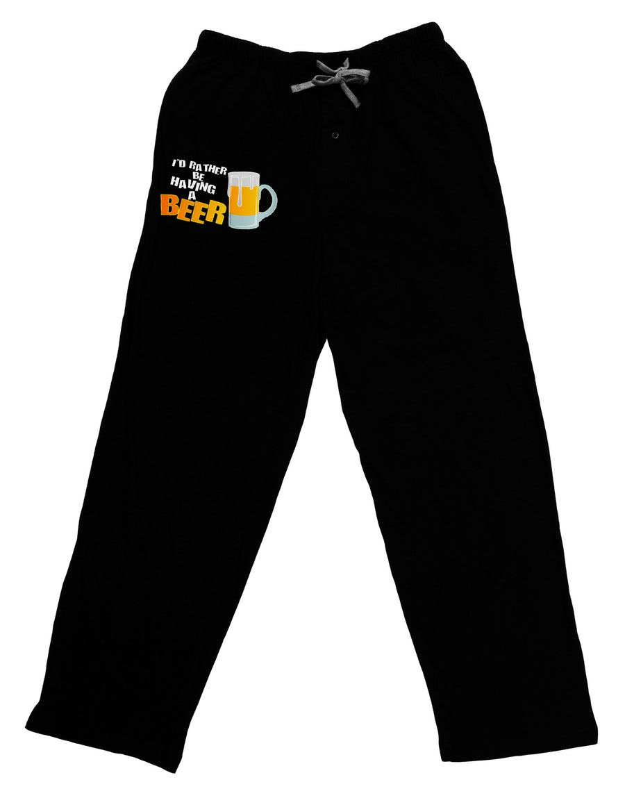 I'd Rather Be Having A Beer Adult Lounge Pants-Lounge Pants-TooLoud-Black-Small-Davson Sales