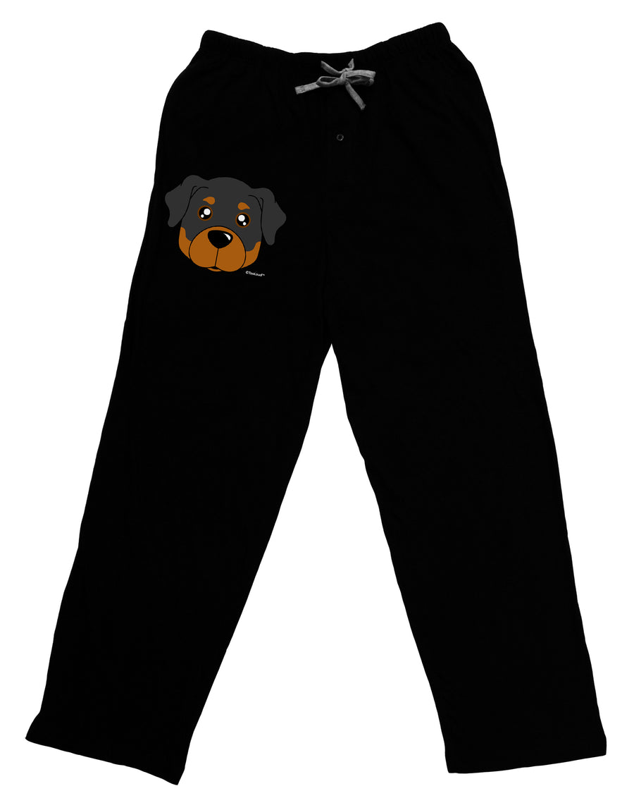 Cute Rottweiler Dog Adult Lounge Pants - Black by TooLoud-Lounge Pants-TooLoud-Black-Small-Davson Sales