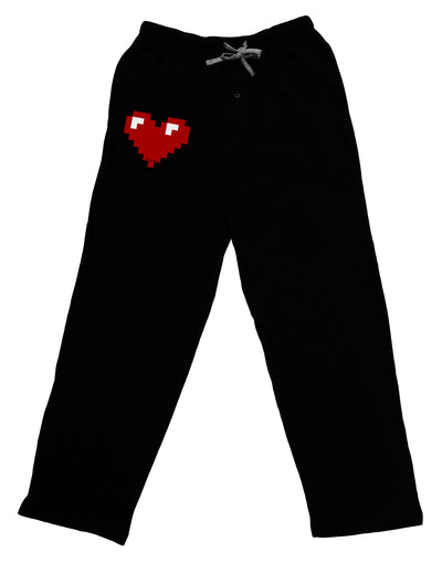 Pixel Heart Design 1 - Valentine's Day Adult Lounge Shorts - Red or Black by TooLoud-Lounge Shorts-TooLoud-Black-Small-Davson Sales