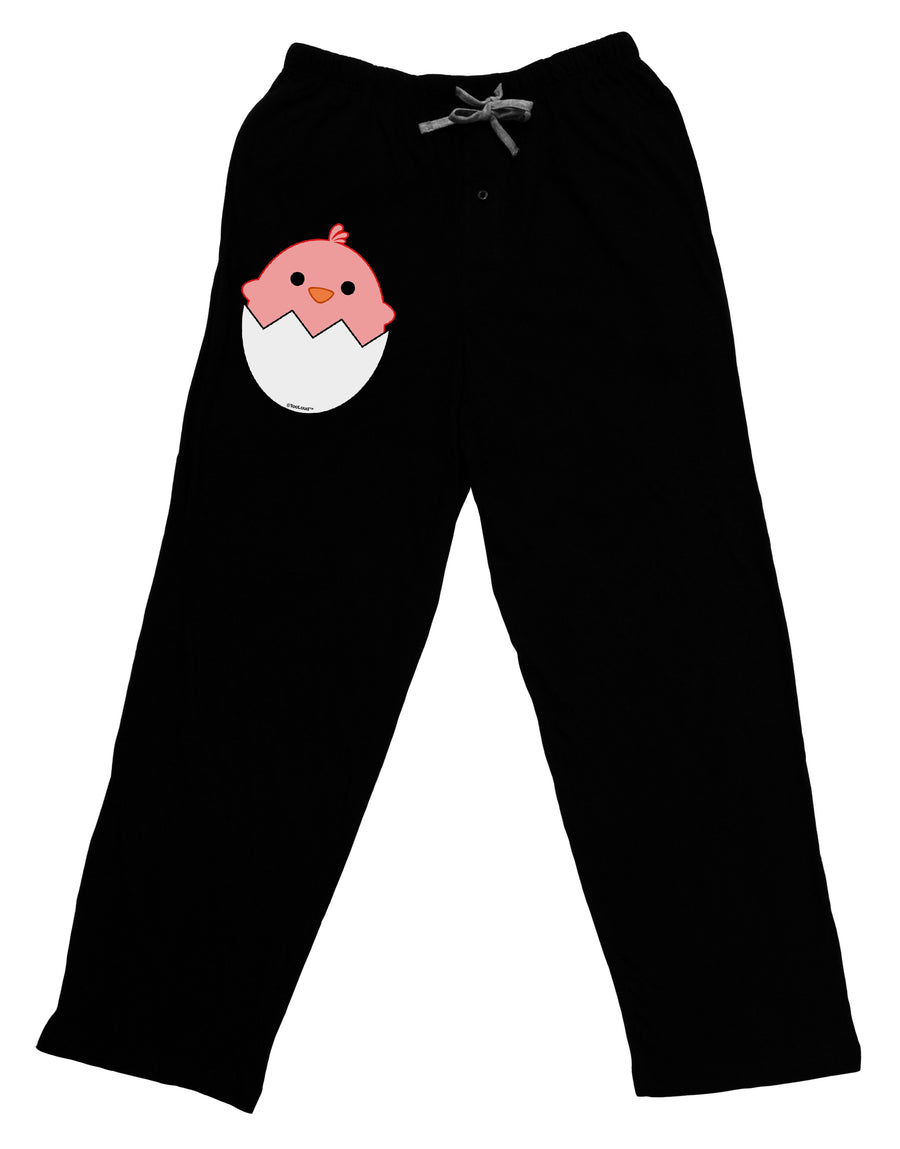 Cute Hatching Chick - Pink Adult Lounge Pants - Black by TooLoud-Lounge Pants-TooLoud-Black-Small-Davson Sales