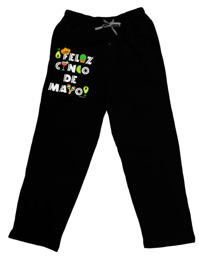 Feliz Cinco de Mayo - Fiesta Icons Adult Lounge Shorts by TooLoud-Lounge Shorts-TooLoud-Black-Small-Davson Sales