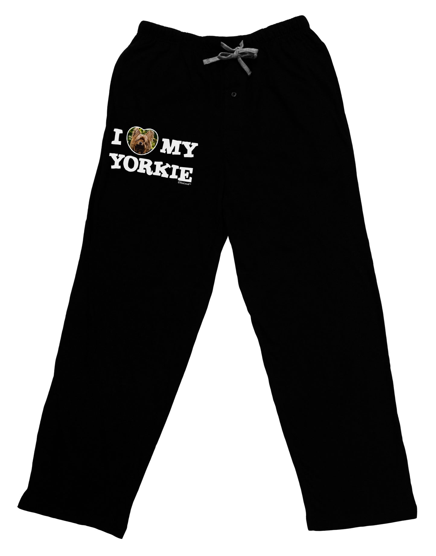I Heart My Yorkie Adult Lounge Shorts - Red or Black by TooLoud-Lounge Shorts-TooLoud-Black-Small-Davson Sales