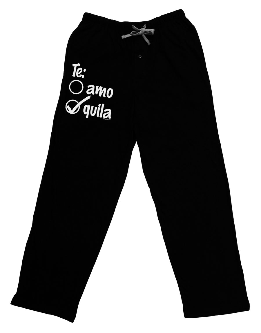 Tequila Checkmark Design Adult Lounge Pants - Black by TooLoud-Lounge Pants-TooLoud-Black-Small-Davson Sales