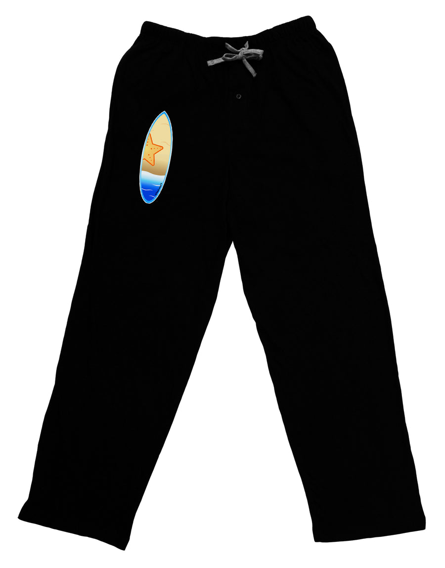 Starfish Surfboard Adult Lounge Pants by TooLoud-Lounge Pants-TooLoud-Black-Small-Davson Sales