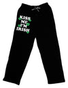 Kiss Me I'm Irish - Green Kisses Adult Lounge Pants - Black by TooLoud-Lounge Pants-TooLoud-Black-Small-Davson Sales