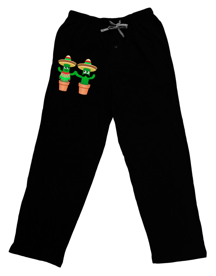 Fiesta Cactus Couple Adult Lounge Pants-Lounge Pants-TooLoud-Black-Small-Davson Sales