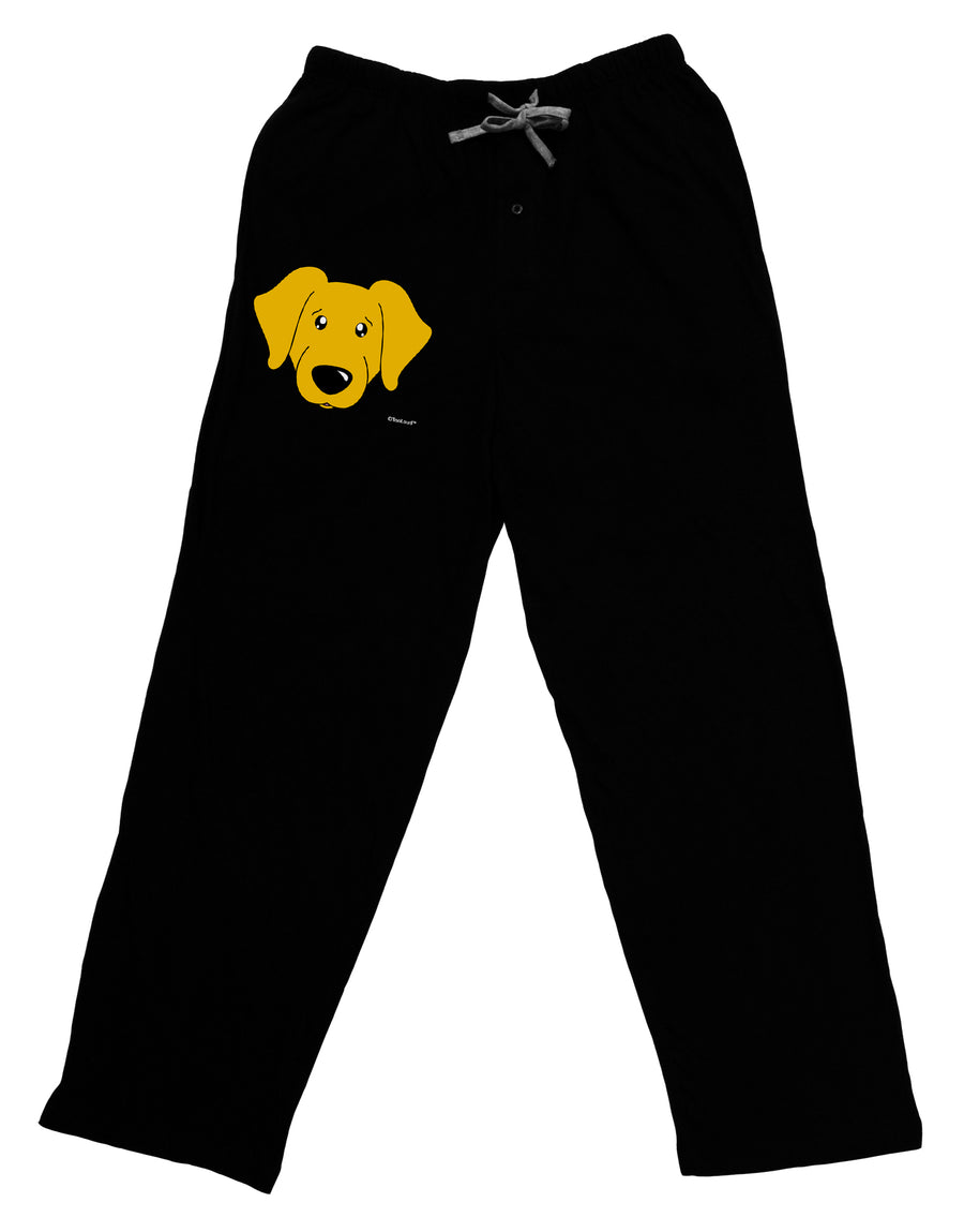 Cute Yellow Labrador Retriever Dog Adult Lounge Pants - Black by TooLoud-Lounge Pants-TooLoud-Black-Small-Davson Sales