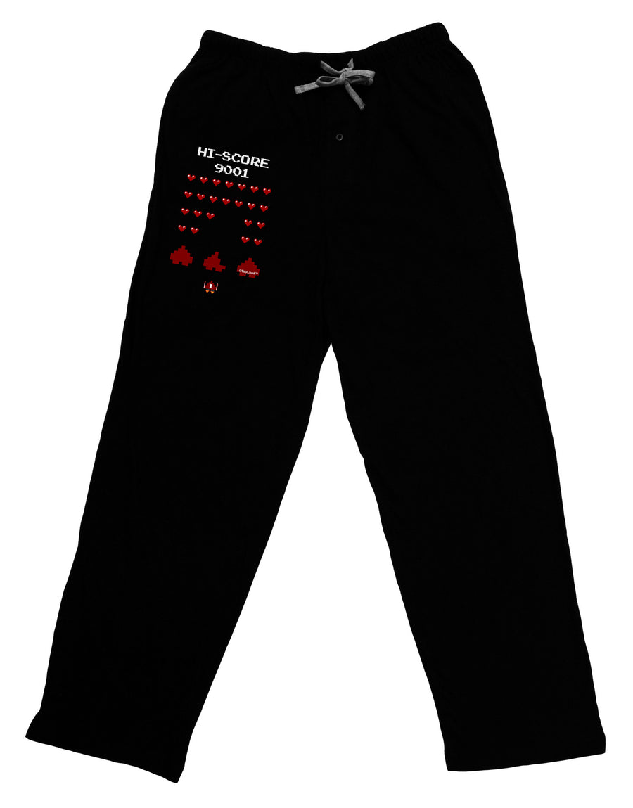 Pixel Heart Invaders Design Adult Lounge Pants-Lounge Pants-TooLoud-Black-Small-Davson Sales