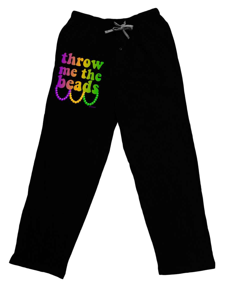 Throw Me The Beads - Mardi Gras Adult Lounge Shorts - Red or Black by TooLoud-Lounge Shorts-TooLoud-Black-Small-Davson Sales