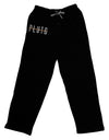 Planet Pluto Text Only Dark Adult Lounge Pants-Lounge Pants-TooLoud-Black-Small-Davson Sales