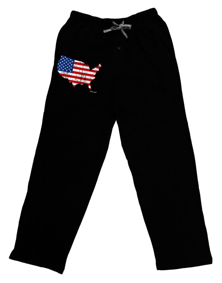 United States Cutout - American Flag Distressed Adult Lounge Pants by TooLoud-Lounge Pants-TooLoud-Black-Small-Davson Sales