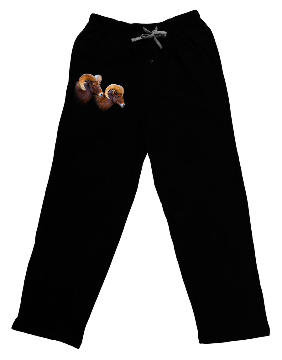 TooLoud Two Majestic Bighorn Rams Adult Lounge Pants-Lounge Pants-TooLoud-Black-Small-Davson Sales