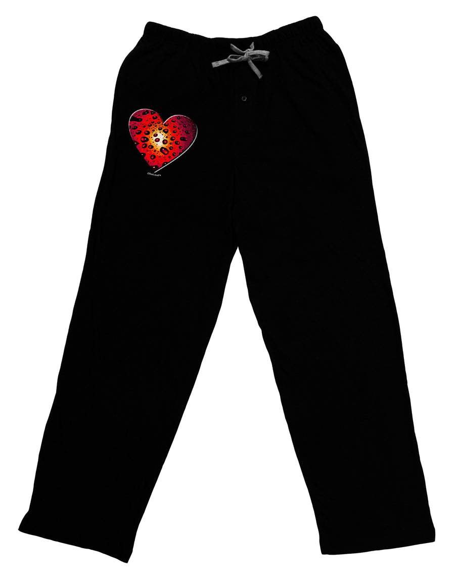 Water Droplet Heart Red Adult Lounge Pants - Black by TooLoud-Lounge Pants-TooLoud-Black-Small-Davson Sales