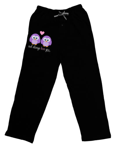 Owl Always Love You - Purple Owls Adult Lounge Shorts - Red or Black by TooLoud-Lounge Shorts-TooLoud-Black-Small-Davson Sales