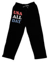 USA All Day - Distressed Patriotic Design Adult Lounge Shorts by TooLoud-Lounge Shorts-TooLoud-Black-Small-Davson Sales