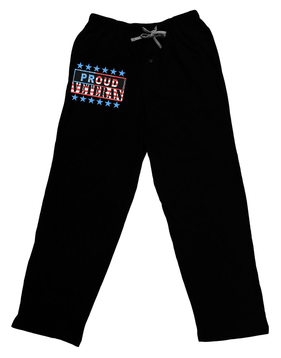 Proud Veteran Flag Relaxed Adult Lounge Pants-Lounge Pants-TooLoud-Black-Small-Davson Sales