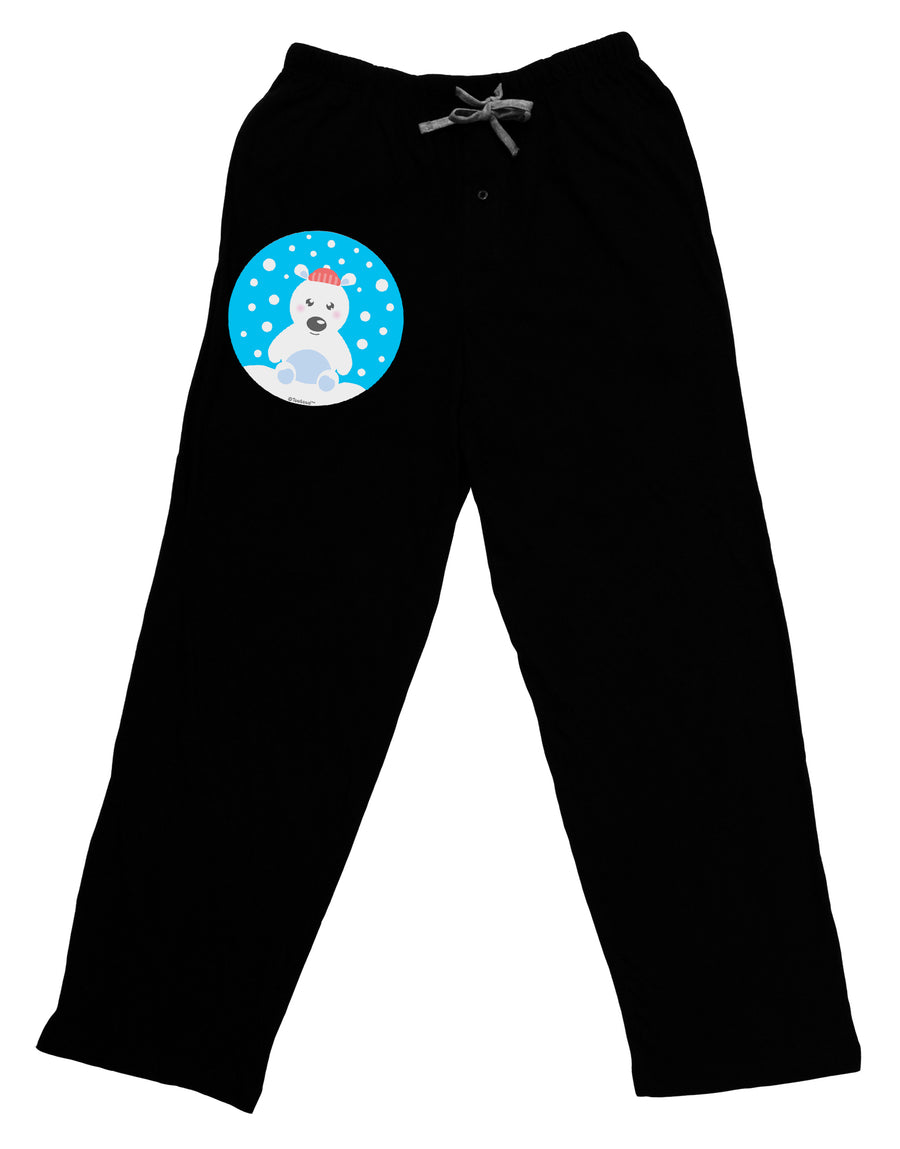 Cute Polar Bear - Christmas Adult Lounge Pants - Black by TooLoud-Lounge Pants-TooLoud-Black-Small-Davson Sales